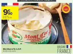 Carrefour Drive Mini mont d'or a.o.p offre