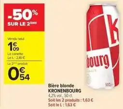 Carrefour Drive Kronenbourg - bière blonde offre