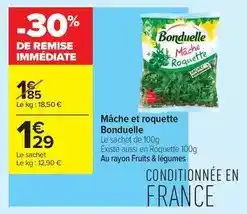 Carrefour Drive Bonduelle - mâche et roquette offre