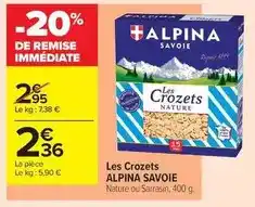 Carrefour Drive Alpina - les crozets offre