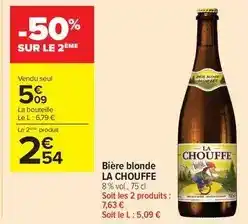 Carrefour Drive La chouffe - bière blonde offre