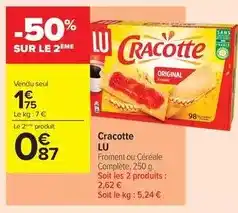 Carrefour Drive Lu - cracotte offre