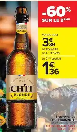 Carrefour Drive Ch'ti - bière de garde offre