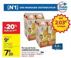 Carrefour Carrefour - pur jus de fruits offre