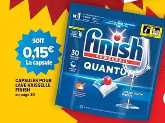 Carrefour Finish - capsules pour lave-vaisselle offre