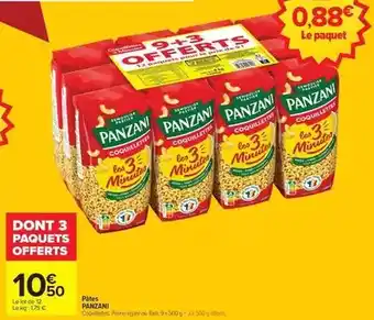 Carrefour Panzani - pâtes offre