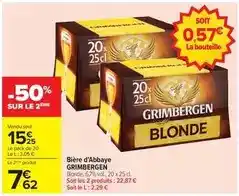 Carrefour Grimbergen - bière d'abbaye offre