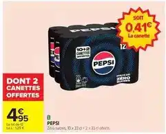 Carrefour Pepsi - 2,630 sucres, x 33 cl offre