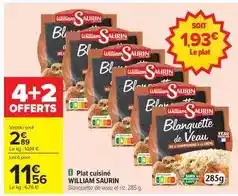 Carrefour William saurin - plat cuisiné offre