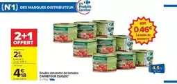 Carrefour Carrefour - double concentré de tomates classic offre