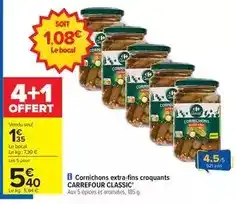 Carrefour Carrefour - cornichons extra-fins croquants classic offre