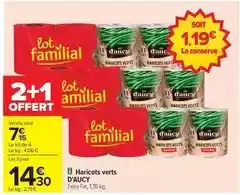 Carrefour D'aucy - haricots verts offre