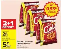 Carrefour Vico - curly cacahuète format familial offre