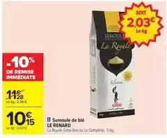 Carrefour Le renard - semoule de blé offre