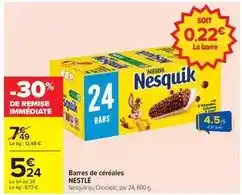 Carrefour Nestlé - barres de céréales offre