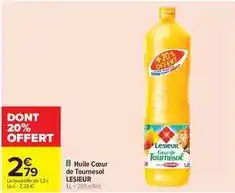 Carrefour Lesieur - huile cœur de tournesol offre