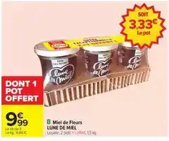 Carrefour Lune de miel - miel de fleurs offre