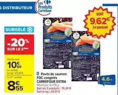 Carrefour Carrefour - paves de saumon fqc congelés extra offre