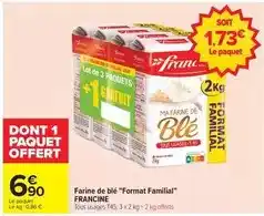 Carrefour Francine - farine de blé format familial offre