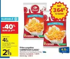 Carrefour Carrefour - frites surgelées offre