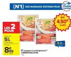 Carrefour Carrefour - lasagnes à la bolognaises offre