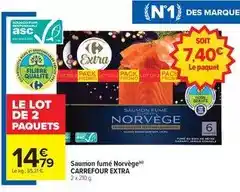 Carrefour Carrefour - saumon fumé norvège offre