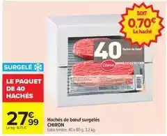 Carrefour Chiron - hachés de bœuf surgelés offre