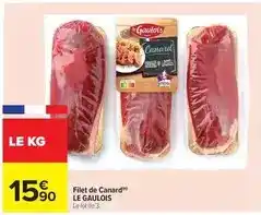 Carrefour Le gaulois - filet de canard offre