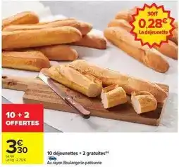 Carrefour 10 déjeunettes + 2 gratuites offre