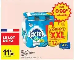 Carrefour Lactel - lait u.h.t. format xxl offre