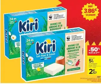Carrefour Kiri - lait fars & creme bionweaste offre