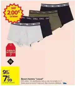 Carrefour Tex - boxers homme offre