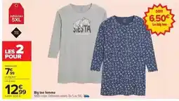 Carrefour Tex - big tee femme offre