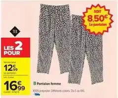 Carrefour Tex - pantalon femme offre