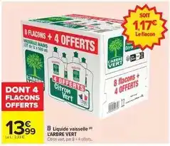 Carrefour L'arbre vert - liquide vaisselle offre