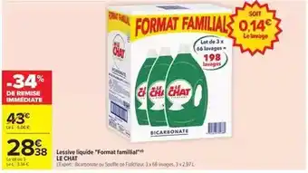 Carrefour La queue du chat - lessive liquide format familial offre