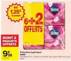 Carrefour Nana - protections hygiéniques offre