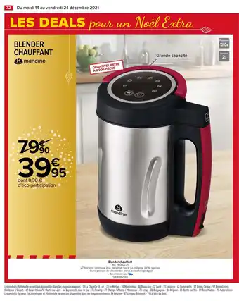 Carrefour Blender Chauffant offre