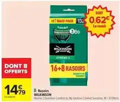 Carrefour Wilkinson - rasoirs offre