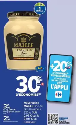Carrefour Maille - mayonnaise offre