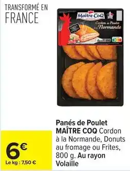 Carrefour Maître coq - panés de poulet offre