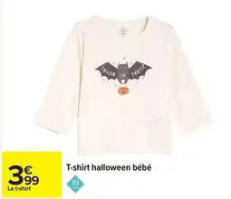 Carrefour Tex - t-shirt halloween bébé offre