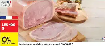 Carrefour Hero - jambon cuit supérieur avec couenne offre