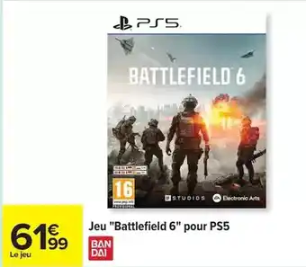 Carrefour Electronic arts - jeu battlefield 6 pour ps5 offre