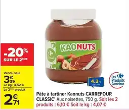 Carrefour Carrefour - pâte à tartiner kannuts offre