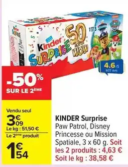 Carrefour Kinder - surprise offre