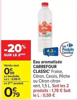 Carrefour Carrefour - eau aromatisée classic' offre