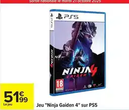 Carrefour Ninja - jeu ninja gaiden 4 sur ps5 offre
