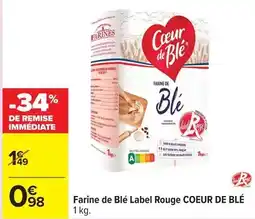 Carrefour Label rouge - farine de blé offre