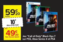Carrefour Jeu call of duty black ops 7 sur ps5, xbox series x et ps4 offre